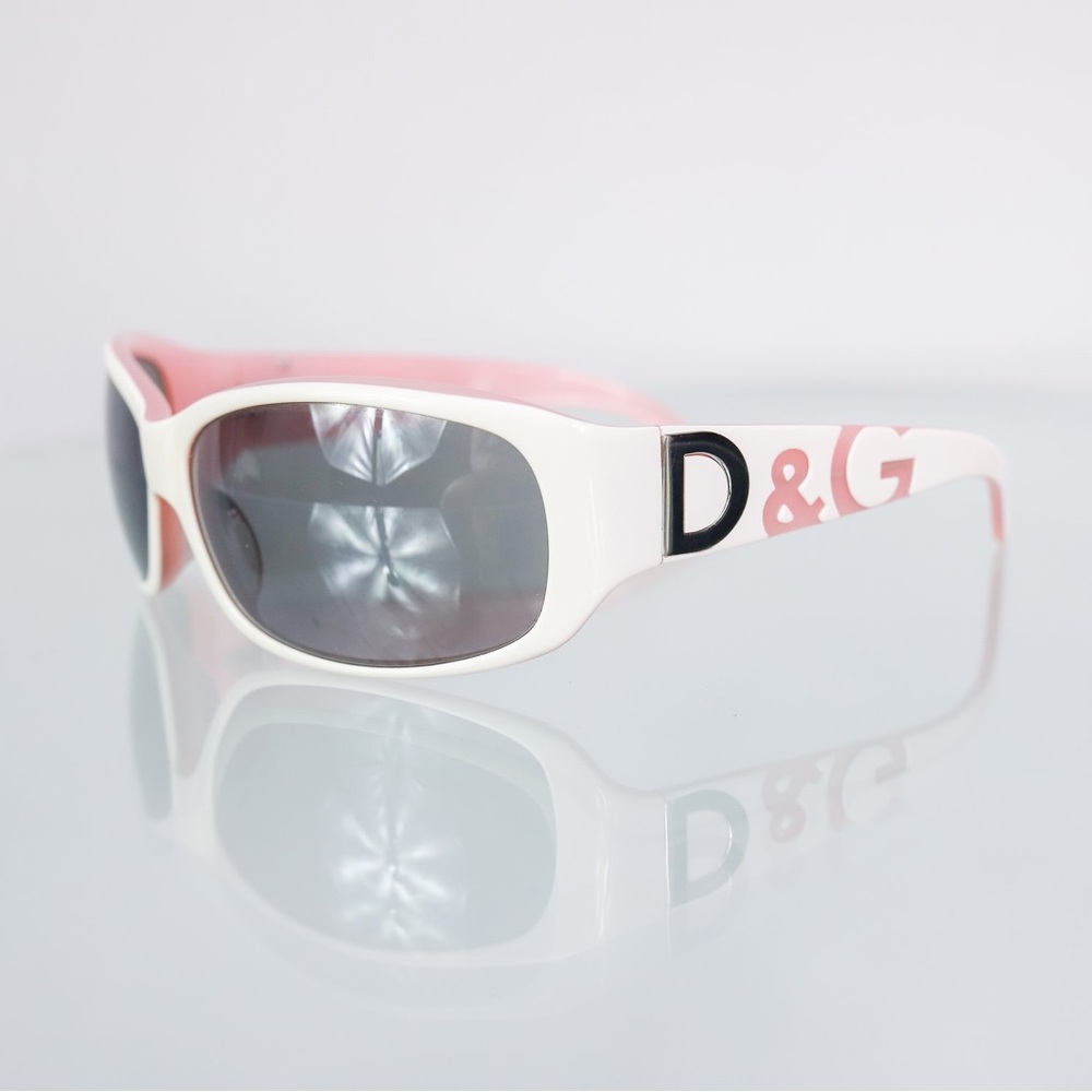 D&G White and Pink Women's Sunglasses